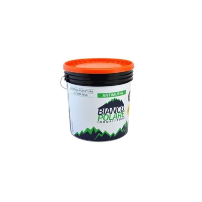 idropittura superlavabile antimuffa bianca 4 lt pittura antigoccia supercoprente per interni ed esterni - Bianco Polare