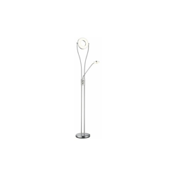 Reality R42412107 Rennes Piantana, 1x18 W, 1x4 W, Nichel, 180 cm E27, 18 W, 180 x 28 centimeters - Reality Leuchten en oferta