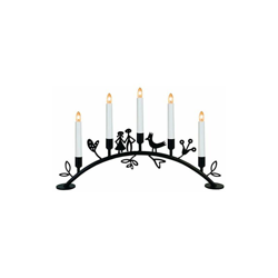 Best Season - Miglior lampadario finestra Season'Eden Bow' 5-luci circa 29 x 49 cm quattro colori-scatola di cartone, Nero 181-60 en oferta