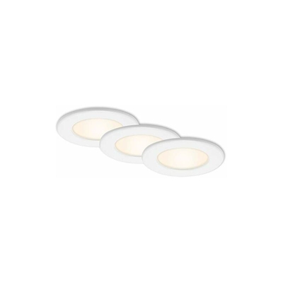 Briloner Leuchten Luci LED da Incasso, Set da 3, lampade da soffitto da 6 Watt ciascuna, 450 Lumen, 3.000 Kelvin, IP44, Bianco, 115x30mm (DxH)