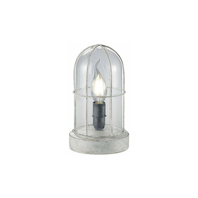 Vintage Trio 503800161 Birte Lampada da Tavolo, Vetro Trasparente, Grigio - Trio Leuchten