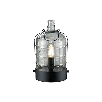 Vintage Trio 502700102 Astrid Lampada da Tavolo, Vetro Trasparente, Nero E14, 40 W - Trio Leuchten