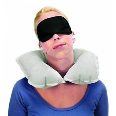 DFH - cuscino aereo poggiatesta da viaggio collo gonfiabile 67006N cm 46x28