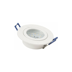 Faretto LED da incasso 'Flatty', Ã? 83 mm, 5 W, 400 lm, bianco caldo, IP44, bianco - Mcshine en oferta