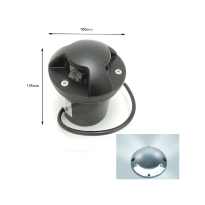 Vivalamp - FARETTO LED SEGNAPASSO 3W CARRABILE CALPESTABILE DA INCASSO 2 FASCIO LUCE NATURALE