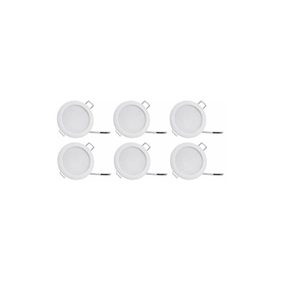 Lampadina da incasso a LED, Rotonda, 5W, per foro da 100mm, 2700K, Bianco Caldo, Confezione da 6 - Amazon Basics