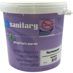 Pozzi 4 lt Farmasan idro pittura lavabile bianco antimuffa antibatterica ed antimicrobica en oferta