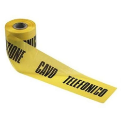 Nastro politene giallo 200 mt 'ATTENZIONE CAVO TELEFONICO' per segnalazione scavi sotterranei con presenza cavi telefonici en oferta
