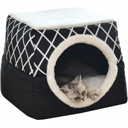 Cat Caver Cat Cat Cat Bed Pet Pet Pet Nest Sleeping Bag 2 in 1 Pieghevole Hug Cave Space Capsula Cat House Villa Recint Kennel House, Black L características