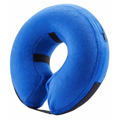Collana protettiva per cani da cani collana protettiva per cani collana protettiva con collana protettiva con collana comparabile con velcro, (Bleu s)