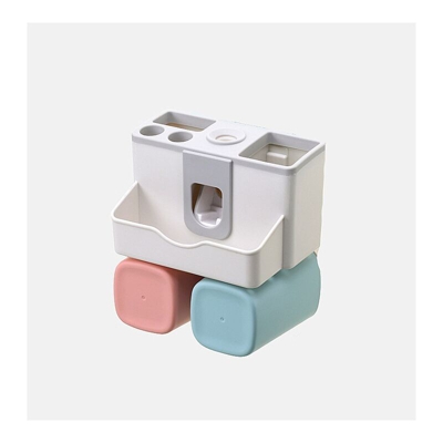 Supporto da denti a parete da bagno Scaffale da spazzolino da denti 2 tazze