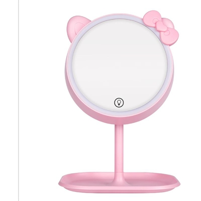 Lampada da tavolo a led, specchio per il trucco con tipo di lampada da scrivania, bellezza trucco leggero piccolo specchio specchio ufficio