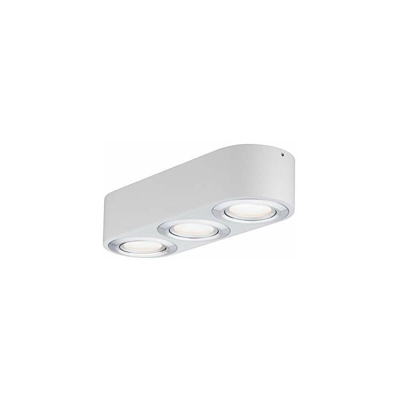79710 Argun - Plafoniera a LED orientabile, 3 x 4,8 Watt, dimmerabile, in alluminio spazzolato, 3000 K - Paulmann