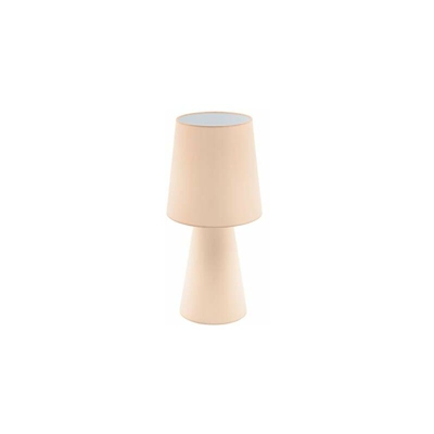 CARPARA - Lampada da tavolo in tessuto, altezza 47 cm, 12 W, colore: albicocca - Eglo
