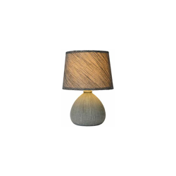 Ramzi della lampada da tavolo grigio, ceramica, E14, 40Â W, Grigio, 18Â x 18Â x 26Â cm - Lucide características