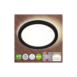 Luce per esterni a LED, lampada da parete da esterno con retroilluminazione, 8 watt, 1.200 lumen, 4.000 kelvin, bianca/nera, rotonda, Ã? 21cm precio