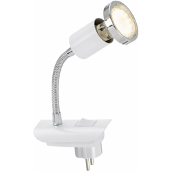 CLIP - Lampada a LED con braccio flessibile, interruttore on/off, 250 Lumen, 3000 Kelvin, bianco, altri metalli, 3 W, 170 x 65 x 120 mm (L x P x A) precio