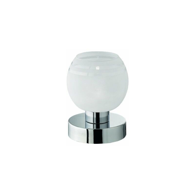 Reality R59411101 AHOI Lampada Tavolo, 1xG9, 28 W Alogena, Cromo/Bianco, 14 cm - Reality Leuchten