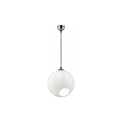 Clooney R30071901 - Lampadario a sospensione in metallo cromato, vetro bianco lucido, 1 x E27 - Reality Leuchten características