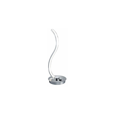 Trio 576410806 Catoki Lampada da Tavolo LED, Cromata, Paralume in Acrilico Bianco 8 W - Trio Leuchten