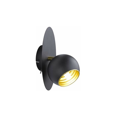 Dakota Spot da Parete, Schwarz Matt/Gold - Trio Leuchten