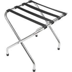 PrimeMatik - Portapacchi pieghevole per hotel e appartamento in metallo cromato 554 x 500 x 554 mm en oferta