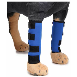 Bicchieri per animali domestici con strisce di supporto per cani gamba protettiva gamba copertura di lesioni da gamba per chirurgia per cani (Bleu s) características