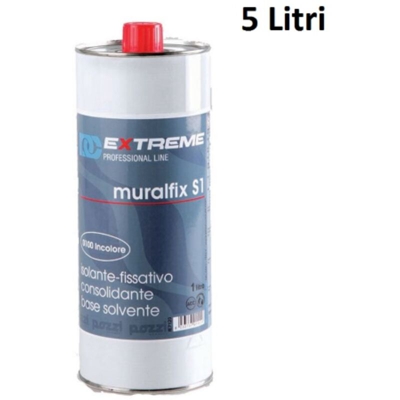 Muralfix s1 incolore fissativo isolante consolidante al solvente 5 lt a base di resine acriliche