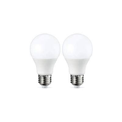 Lampadina LED E27, 9W (equivalenti a 60W), Luce Bianca Calda, Dimmerabile - Pacco da 2 - Amazon Basics