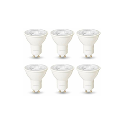 lampadine per faretti, professionali, a LED, GU10, equivalenti 50W, luce Bianca Calda, regolabile - confezione da 6 - Amazon Basics en oferta