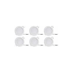 Lampadina da incasso a LED, Rotonda, 5W, per foro da 100mm, 6500K, Luce Fredda da giorno, Confezione da 6 - Amazon Basics en oferta