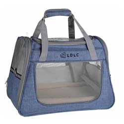 Borsa per animali domestici Grande finestra laterale in maglia trasparente viaggiare una borsa per animali domestici borsa portatile borsa gatto blu características