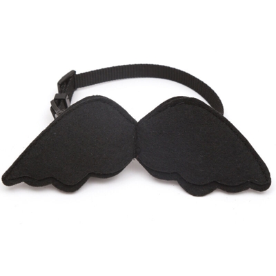 Cat Angel Ala Collar Bell Bell Nylon Ribbon Cat Supplies Collana Pet Accessori per collana gattino (nero