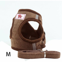 Gilet per il guinzaglio per cuccioli di caffè per cani in velluto a coste riflettente, gatti, piccola formazione di animali domestici imbracatura características