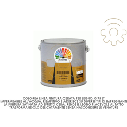 Colorea finitura cerata legno 0,75 lt impermeabiile riempitivo características