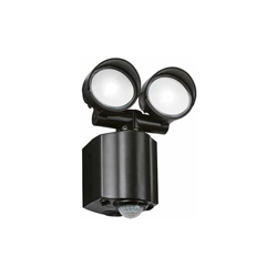 Knightsbridge 230Â V IP44Â LED Twin spot luce di sicurezza con PIR variazione Doppio punto luce Nero en oferta