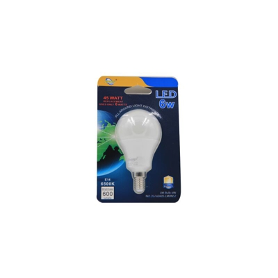 Dawei lampadina led a sfera 6w E14 6500k luce fredda 1000 lm 3 anni di garanzia