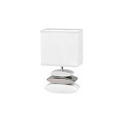 53581Liner Lampada da tavolo, Bianco/Argento, 29 x 17 x 10 cm - Honsel en oferta
