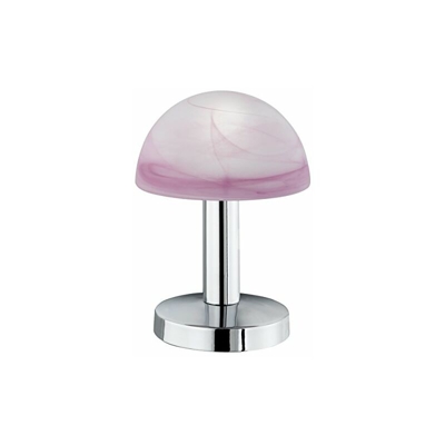 Trio 599000106 Lampada da Tavolo in Cromo e Vetro, Funzione Touch, Alabastro/Viola 40 W - Trio Leuchten