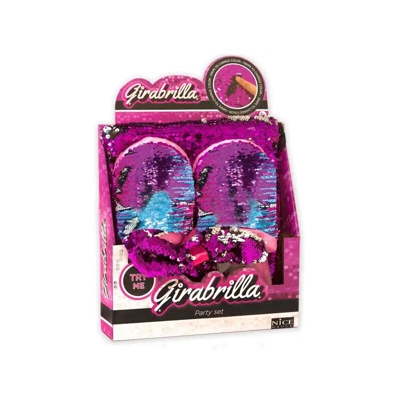 Lgvshopping - Girabrilla Party Set Ciabatte Zainetto Fascia Capelli con Paillettes Reversibili