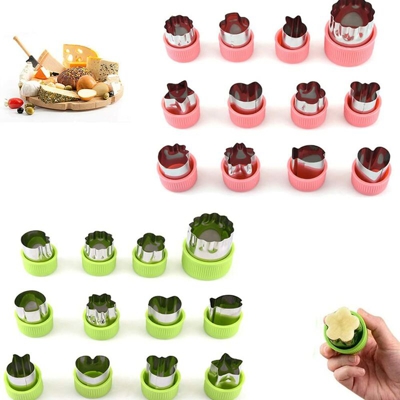 Tagliabiscotti formina per biscotti in acciaio inossidabile da 24 pezzi, tagliabiscotti per verdure, forme di stampo per taglierina per frutta,