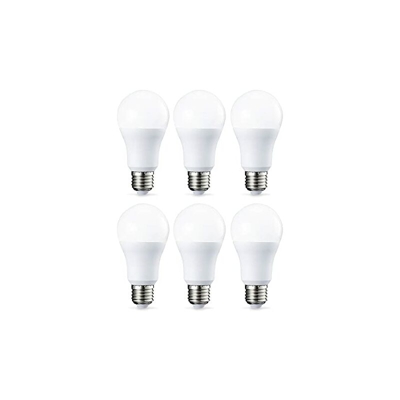 Lampadina LED E27, 10.5W (equivalenti a 75W), Luce Bianca Calda - Pacco da 6 - Amazon Basics