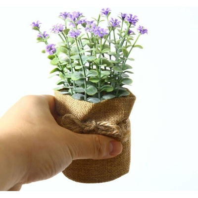 Borsa di tela di juta Piccola simulazione di Milano simulazione fiore finto fiore simulazione pianta verde piatto piccolo bonsai creativo decorazione