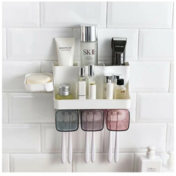 Portaspazzolino per bagno, lotto di tre, con dentifricio características