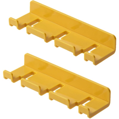 Gancio di stoccaggio a muro, gancio da bagno e pasta non perforata, supporto da spazzolino da denti da bagno (giallo)