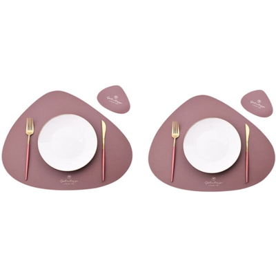Set di 4 set da tavoli per tappetini da tavolo, tappetini da caffè resistenti al calore, antiscivolo, lavabile e calore all'interno, set da tavolo da