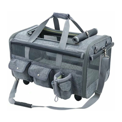 Borsa per animali domestici con gomma da viaggio Borsa pieghevole ruota universale rimovibile grande gatto gatto sacchetto di gatto pet bag precio