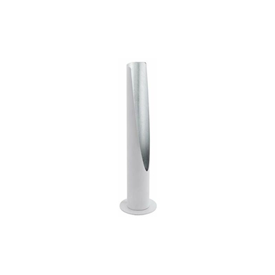 Barbotto - Lampada da tavolo a 1 luce, lampada da tavolo in acciaio, bianco, argento, attacco: GU10, interruttore incluso - Eglo