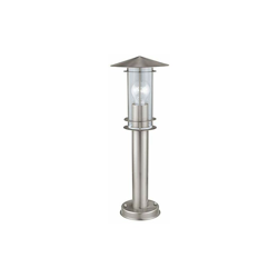 Lisio - Lampada da esterno a 1 luce, in acciaio INOX, colore: argento, vetro trasparente, attacco: E27, IP44 - Eglo en oferta