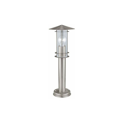 Lisio - Lampada da esterno a 1 luce, in acciaio INOX, colore: argento, vetro trasparente, attacco: E27, IP44 - Eglo
